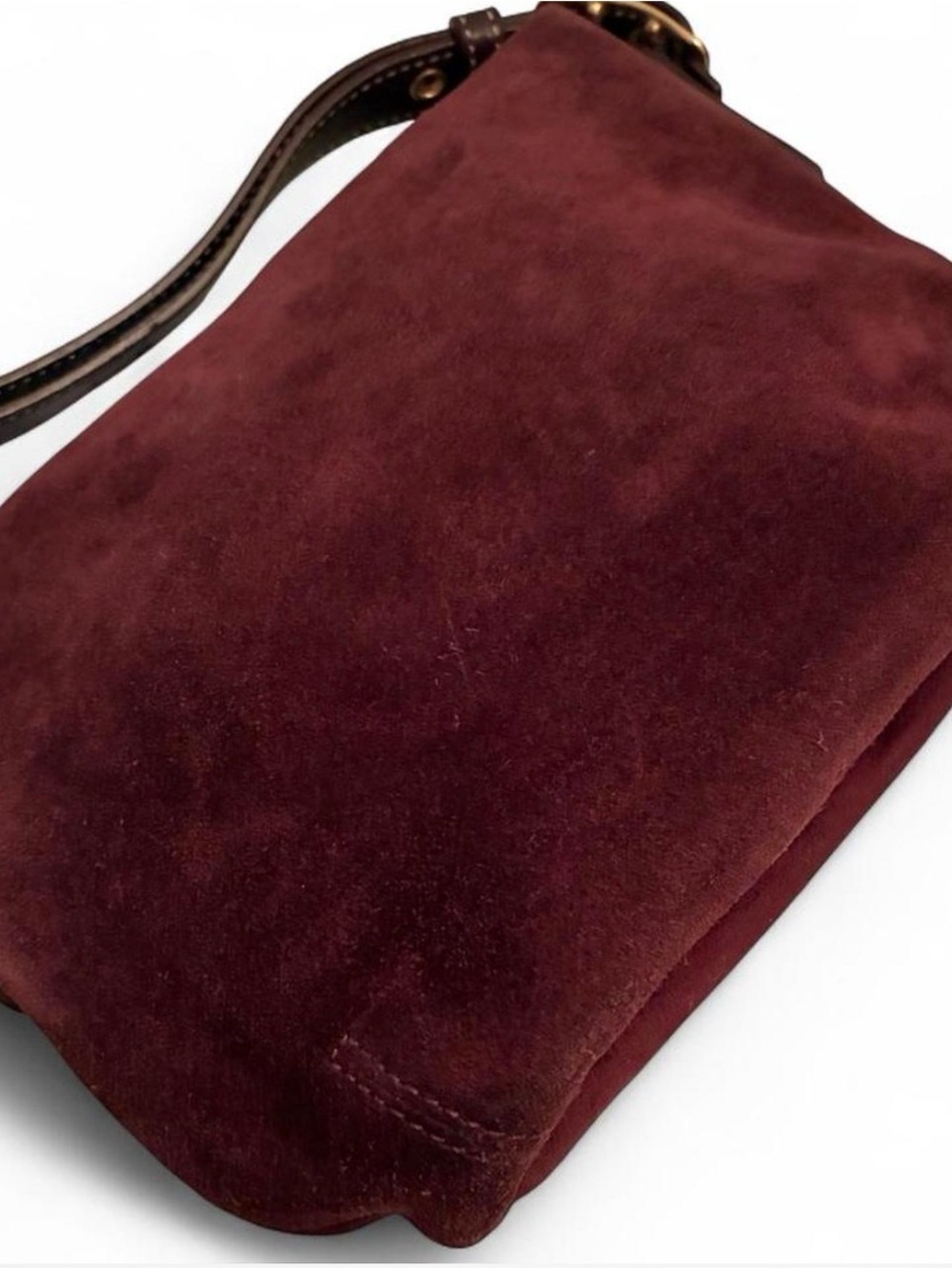 VINTAGE Coach Suede Mini bag in Rich Plum with Gold Hardware - Mint Condition - Picture 8 of 10